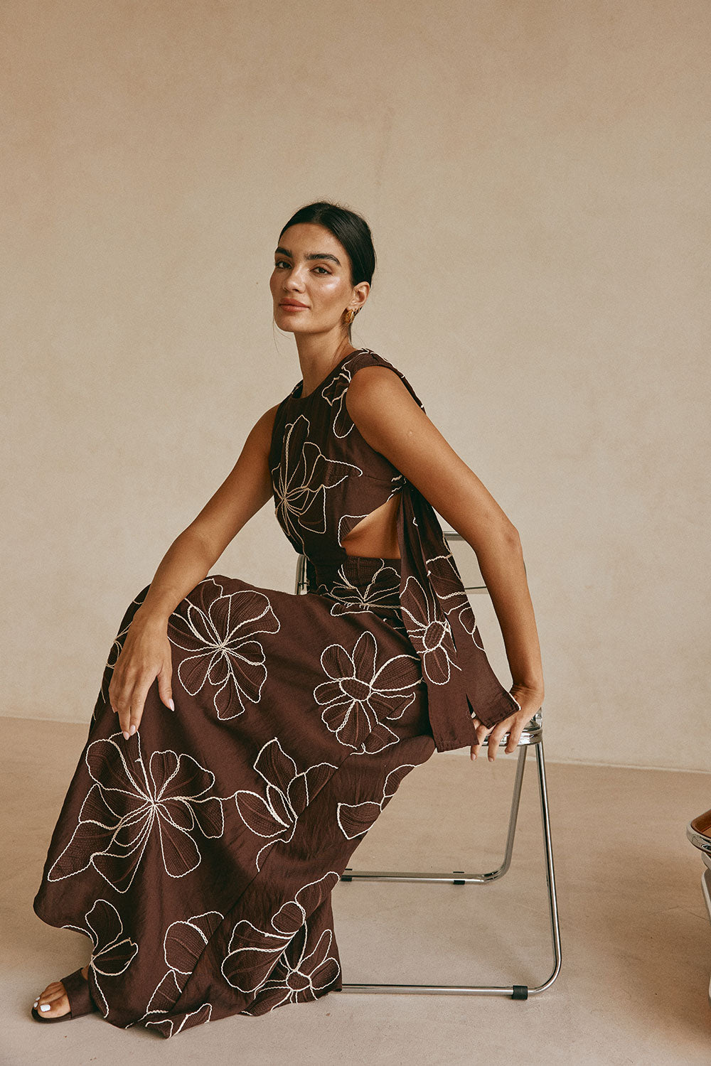Aurelia Dress - Chocolate Floral
