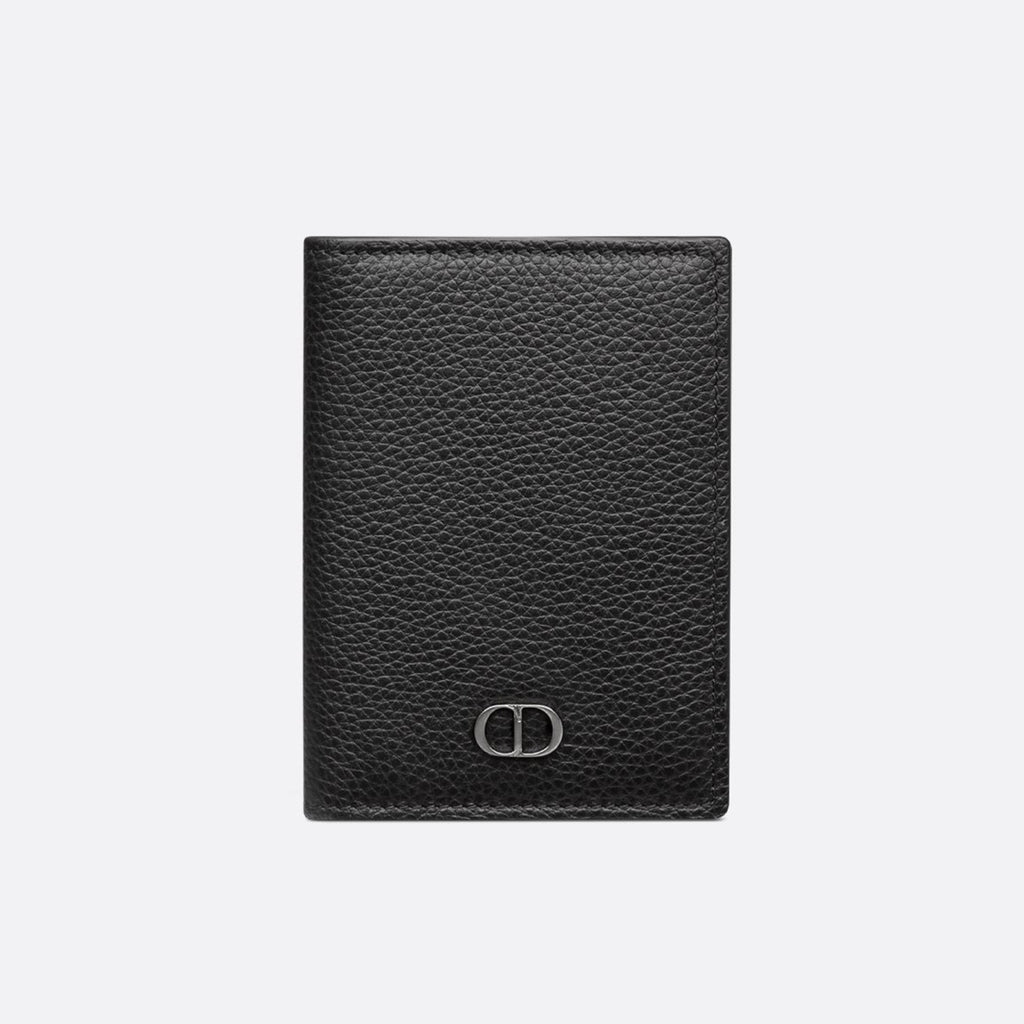 Dior Men's CD lcon Vertical Bifold Card Holder Passport Holder Casual Logo Solid Color Canvas Leather Saddle Passport Cover Wallet Purse Bags Bag 2ADCH169YKK-H00N #81355