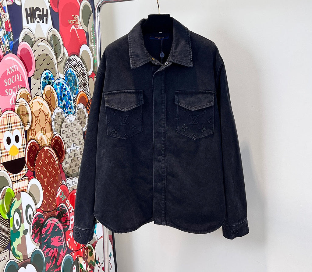 Louis Vuitton Denim Buckle Up Jacket And Pants Set #22157