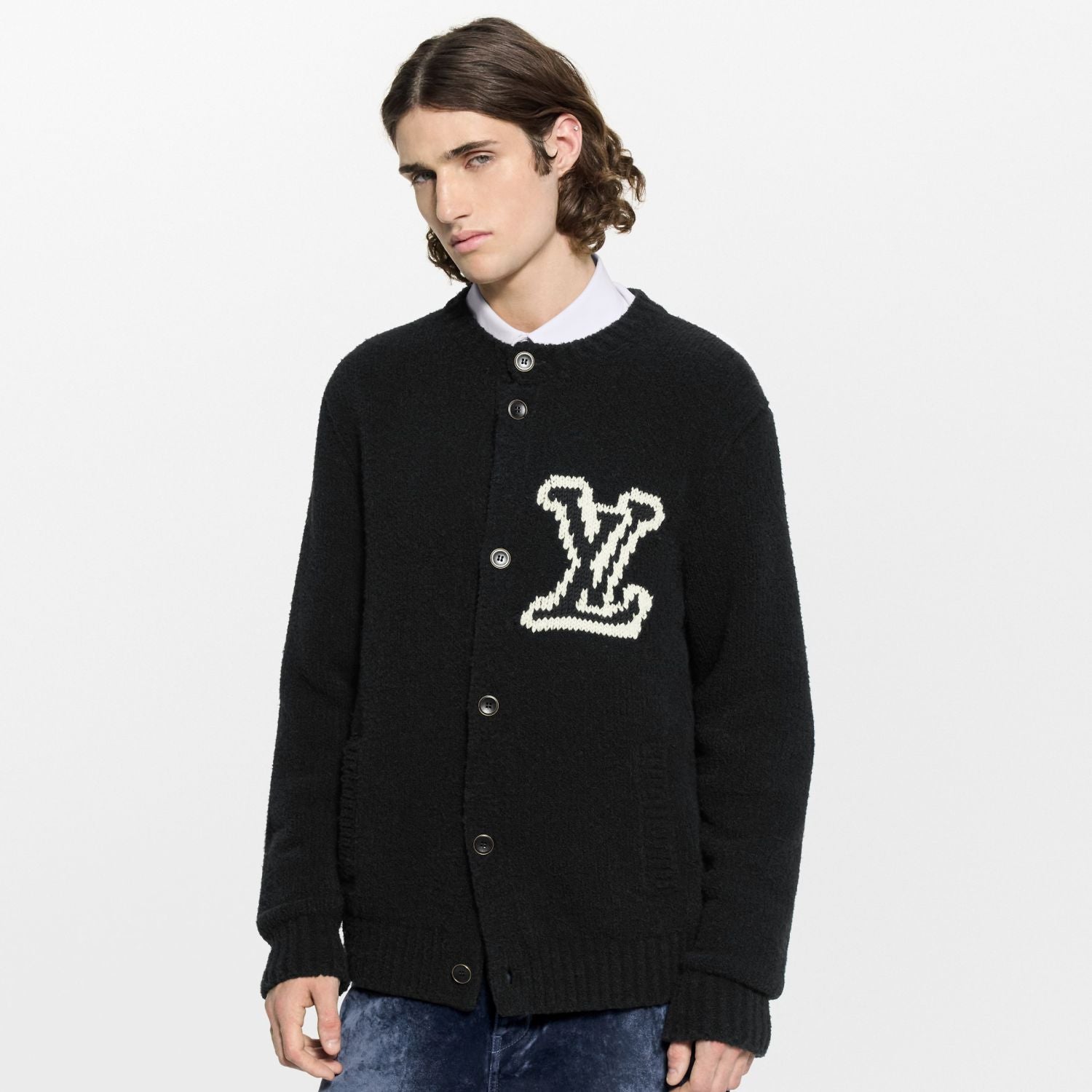 Louis Vuitton Chunky Intarsia Signature Cardigan #336264