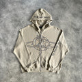 Broken Planet Zip-Up Hoodie Apricot