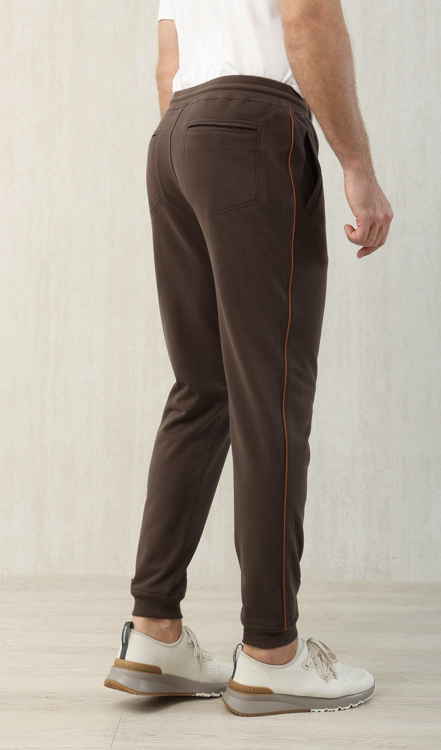 Brunello Cucinelli Men's Lace-up Sweatpants Four Seasons Solid Color Cotton Casual Drawstring Trousers Pants Ngvp #1767