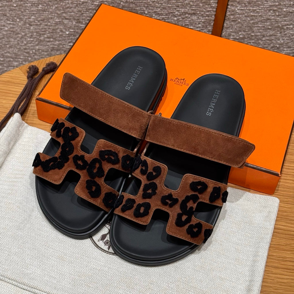 Hermès Chypre sandal Brown #376389