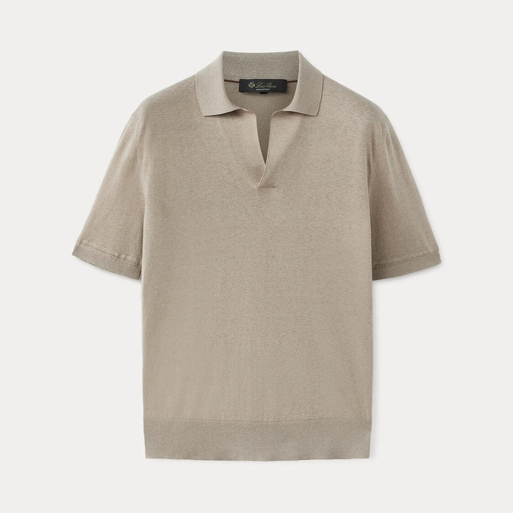 Loro Piana Men's Summer Solid Color Lapel Fit Ryome Short Sleeve Polo Shirt Ngvp #8214