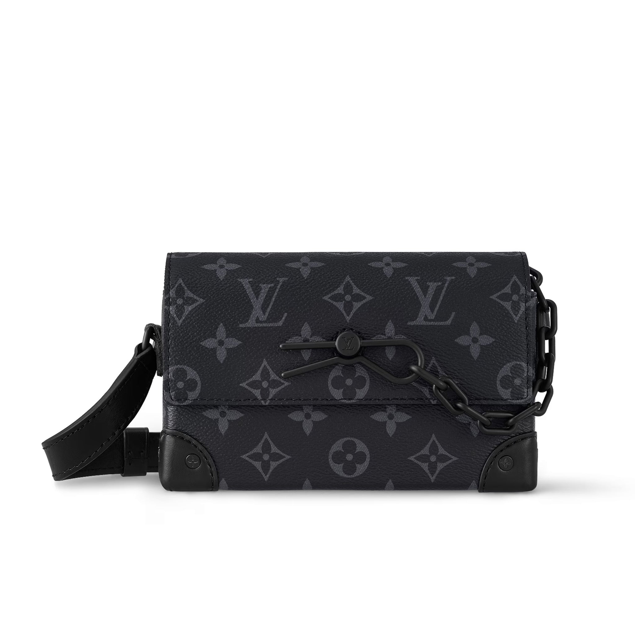 Louis Vuitton Steamer Men's Solid Color Classic Letter Printed Buckle Adjustable Shoulder Strap Coated Canvas with Cowhide Trim Shoulder Crossbody Bag Bags #75369
