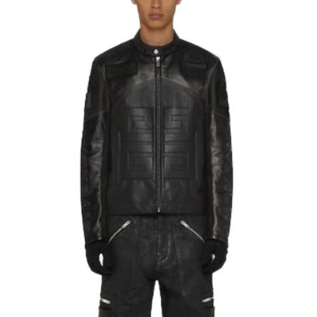 Givenchy Biker Leather Jacket Zip Up Coat #96276