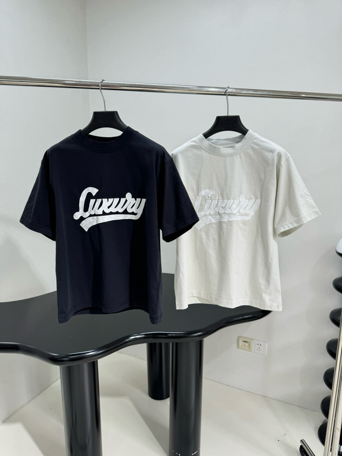 Balenciaga LUXURY SCRIPT Men's And Women's Summer Fashion Casual Crew Neck Pullover Vintage Plain Weave Knit Fabric Loose Fit Short Sleeve T-Shirt #79163