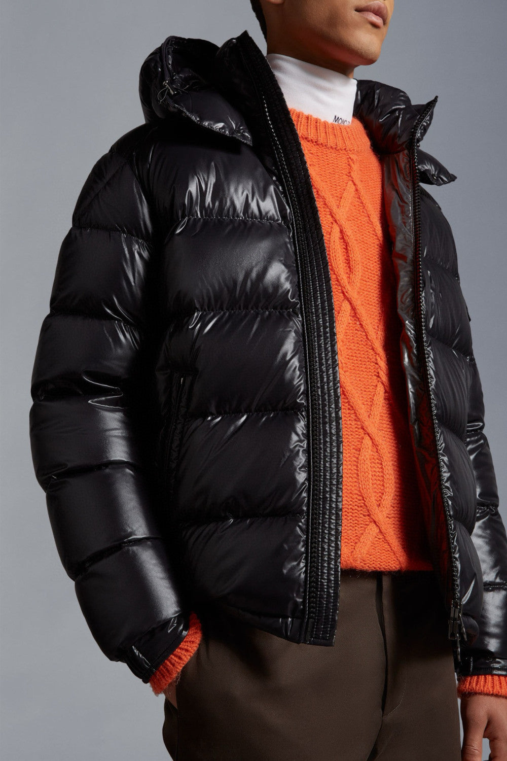 Moncler Maya Men's Winter Black Short Zip Hooded Puffer Down Jacket #97352