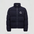 Moncler Men's & Women's Fall/Winter Logo Stand Collar Solid Color Zipper Long Sleeve Slim Fit Puffer Down Jacket #81529
