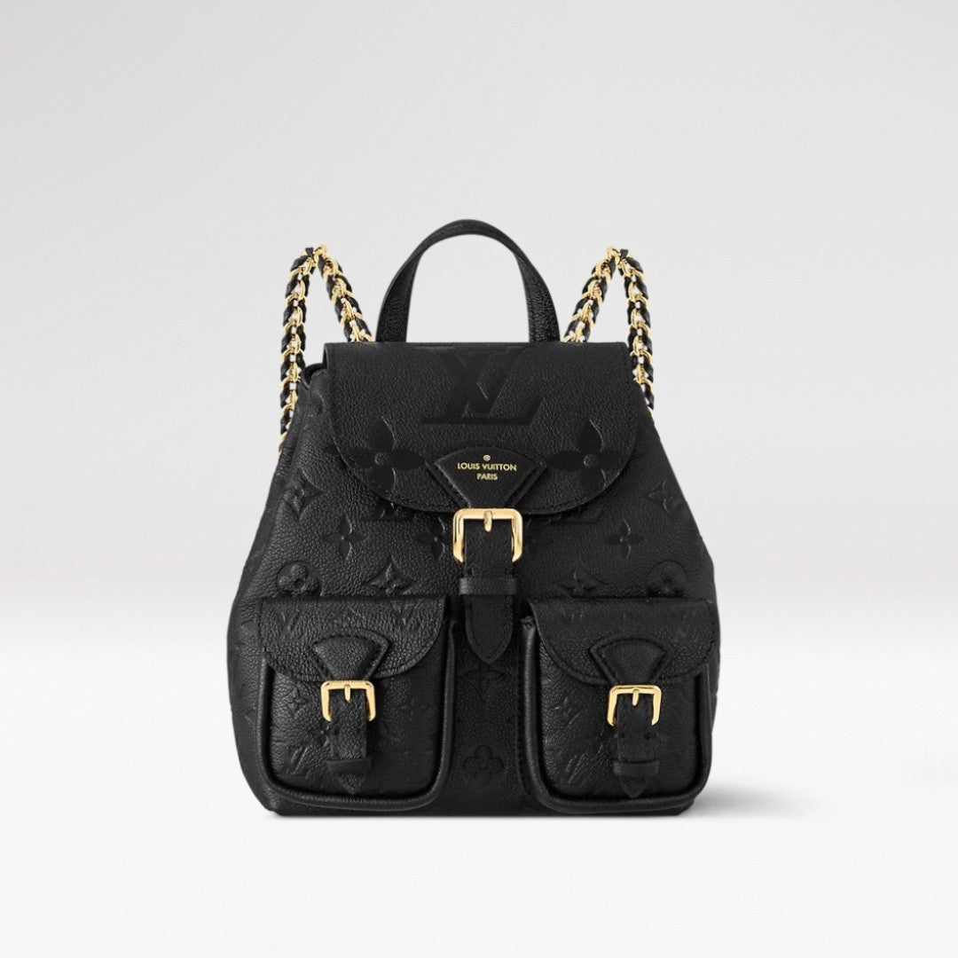 Louis Vuitton Dream Series Backpack Bag Black With Gradient Watercolour And Embossed Monogram Pattern Mini Backpack  Bags #82965A