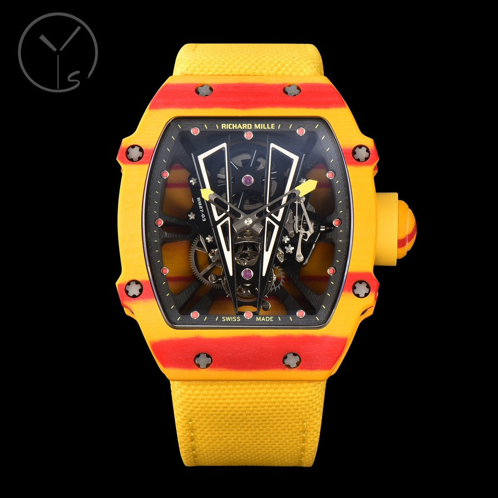 Richard Mille Men's Fabric Strap Anti-Glare Sapphire Glass Manual Mechanical Movement Watch #98592
