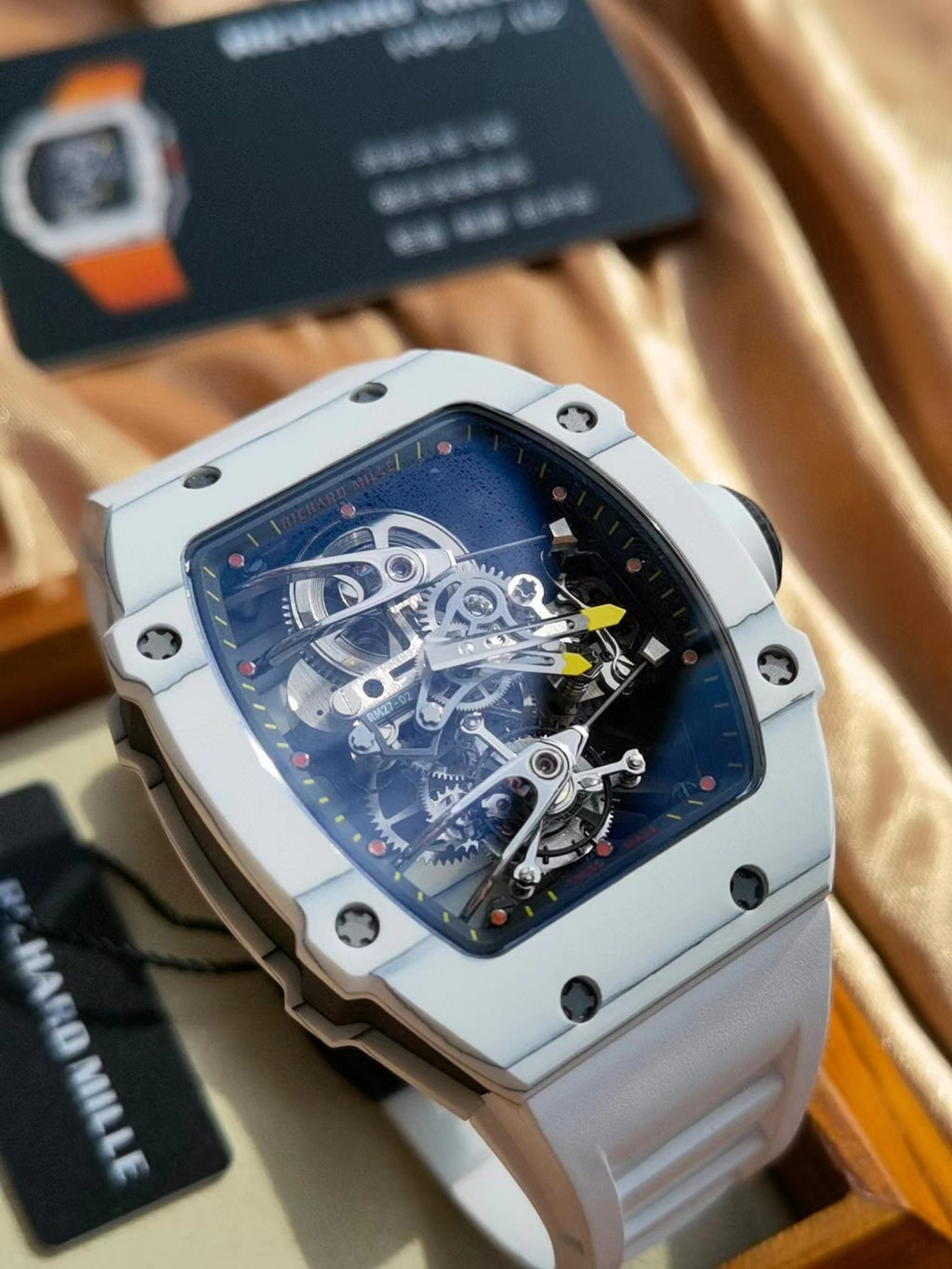 Carbon Fiber Tourbillon Wrist Watch Accessories Jewelry #82468