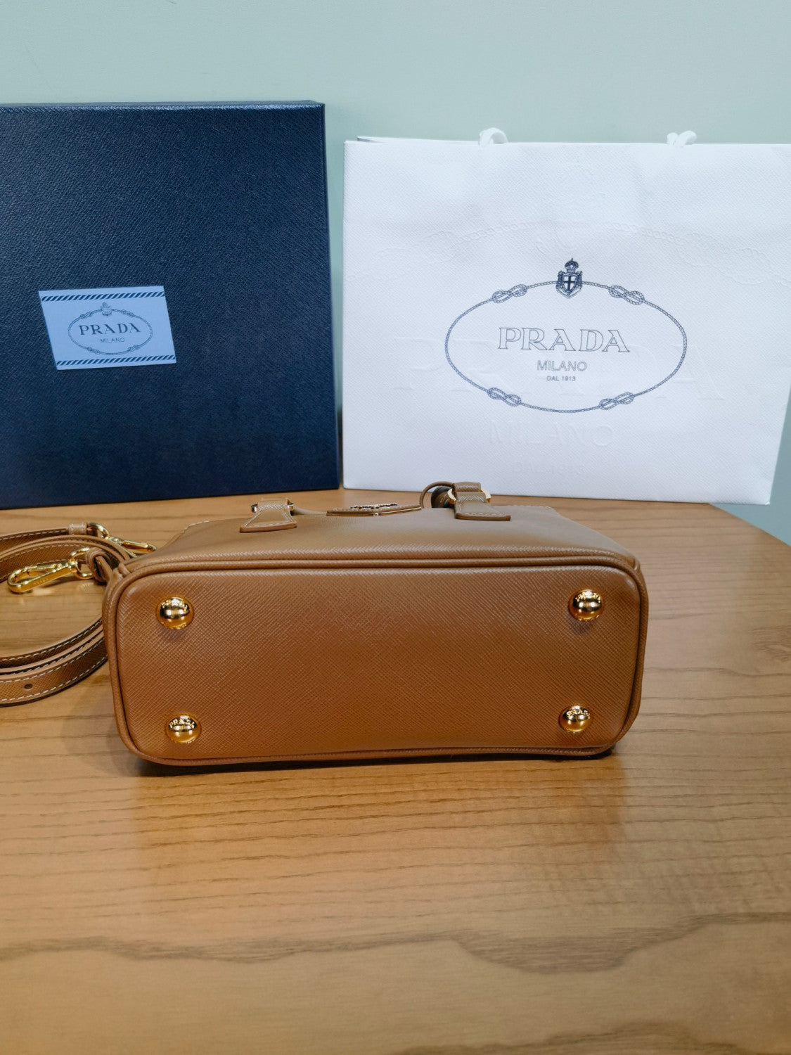 Prada Caramel Prada Galleria Mini Saffiano Leather Bag #333995