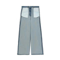 Vetements Men And Women With The Same Paragraph Fall And Winter Double-sided Wear Washed Blue Wide-legged Loose Flare Jeans Jeans High Street Trend Casual Straight Pants Ngvp #2458
