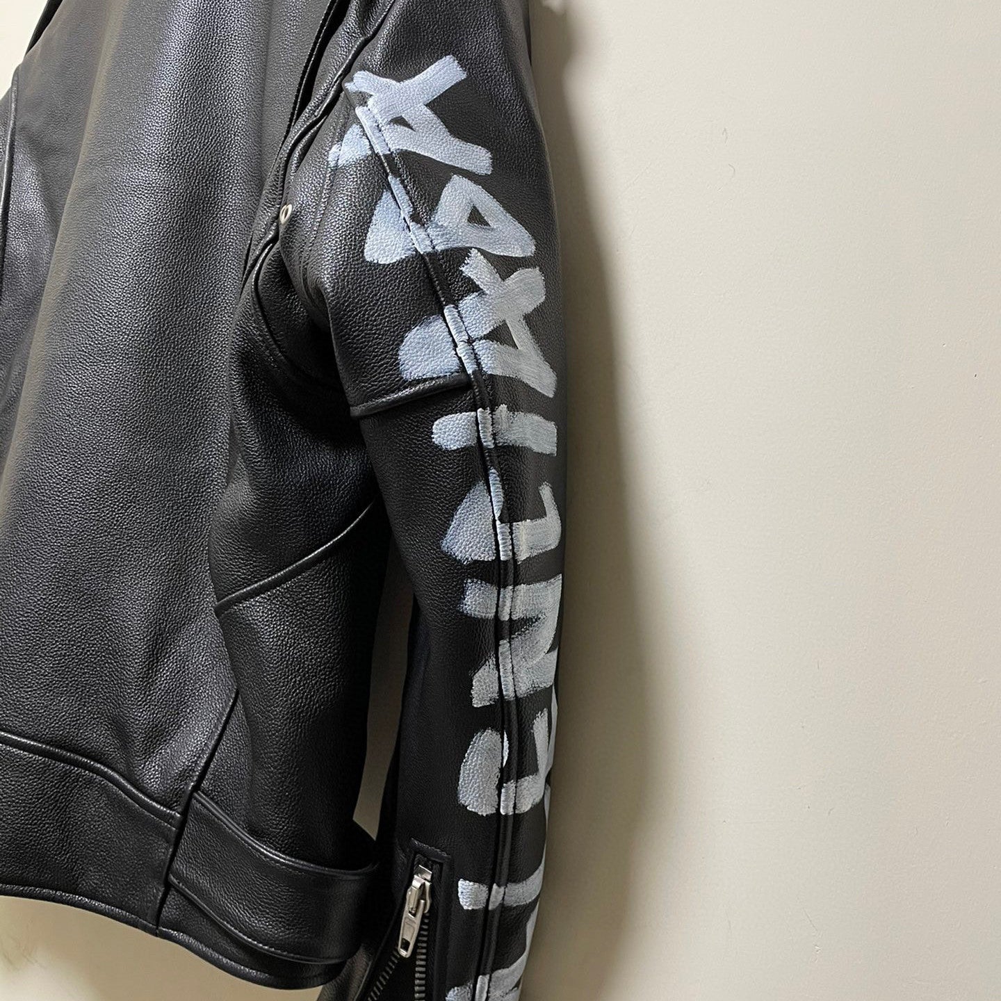 Balenciaga Biker Leather Zip Jacket #95182