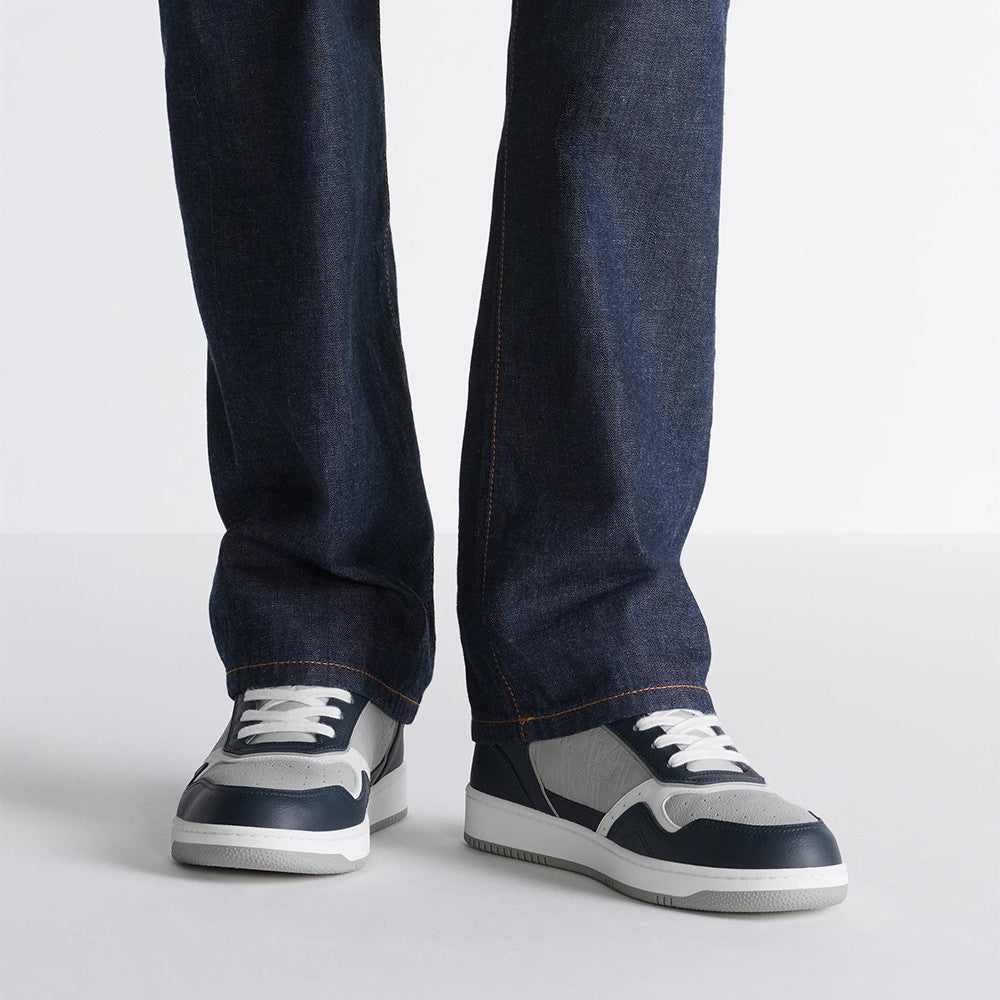 DIOR Leather B27 Uptown Low-Top Sneaker Grained Calfskin with Dior Gray Dior Gravity #335542