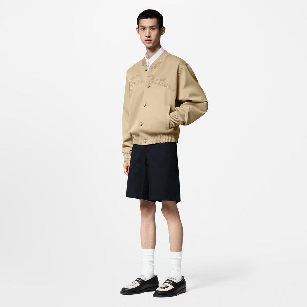 Louis Vuitton Men's MONOGRAM Reversible Windproof Jacket Spring And Autumn Logo Embroidery Zipper Long Sleeve Fitted Coat #71824