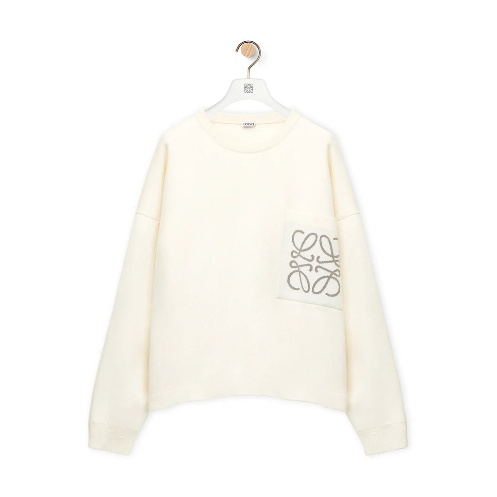 Loewe Sweater In Cotton And Viscose Crew Neck Knit Pullover #96296