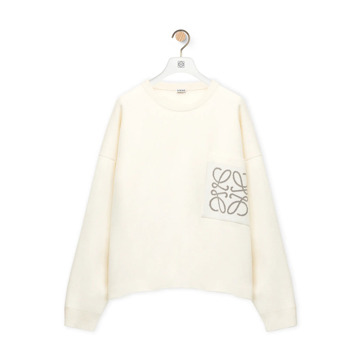 Loewe Sweater In Cotton And Viscose Crew Neck Knit Pullover #96296