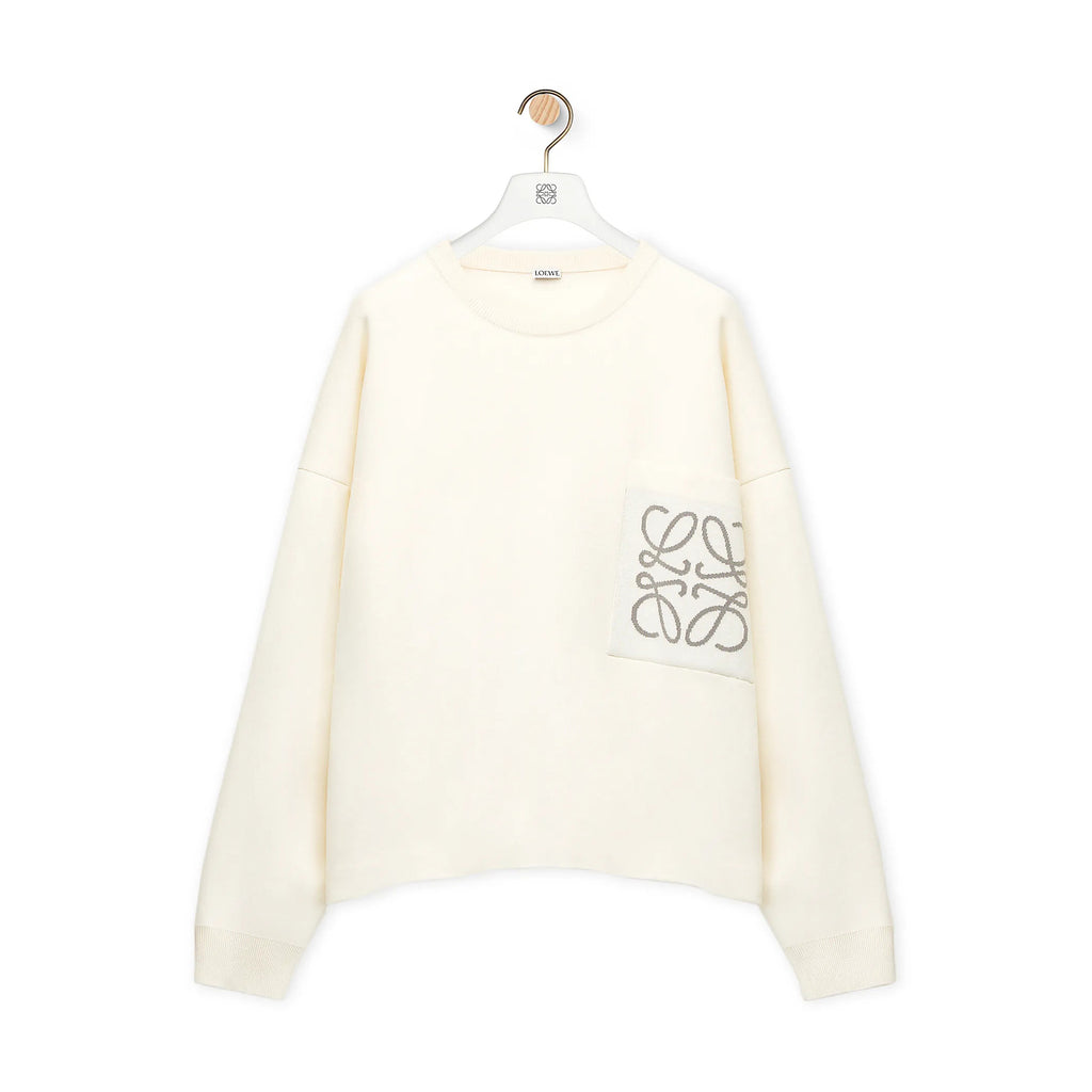 Loewe Sweater In Cotton And Viscose Crew Neck Knit Pullover #96296