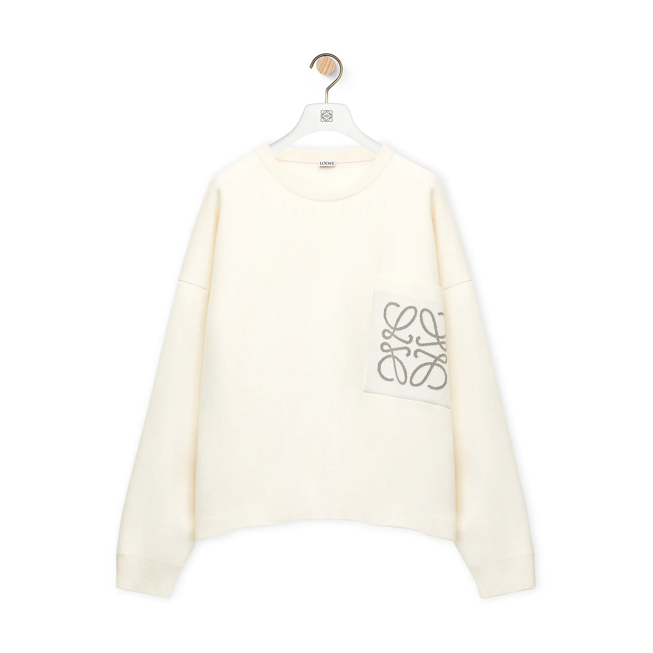 Loewe Sweater In Cotton And Viscose Crew Neck Knit Pullover #96296