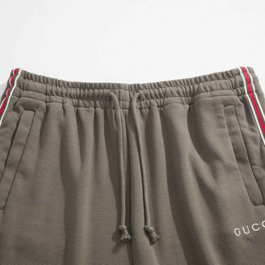 GUCCI Embroidered Logo Cotton Piqué Shorts #377960