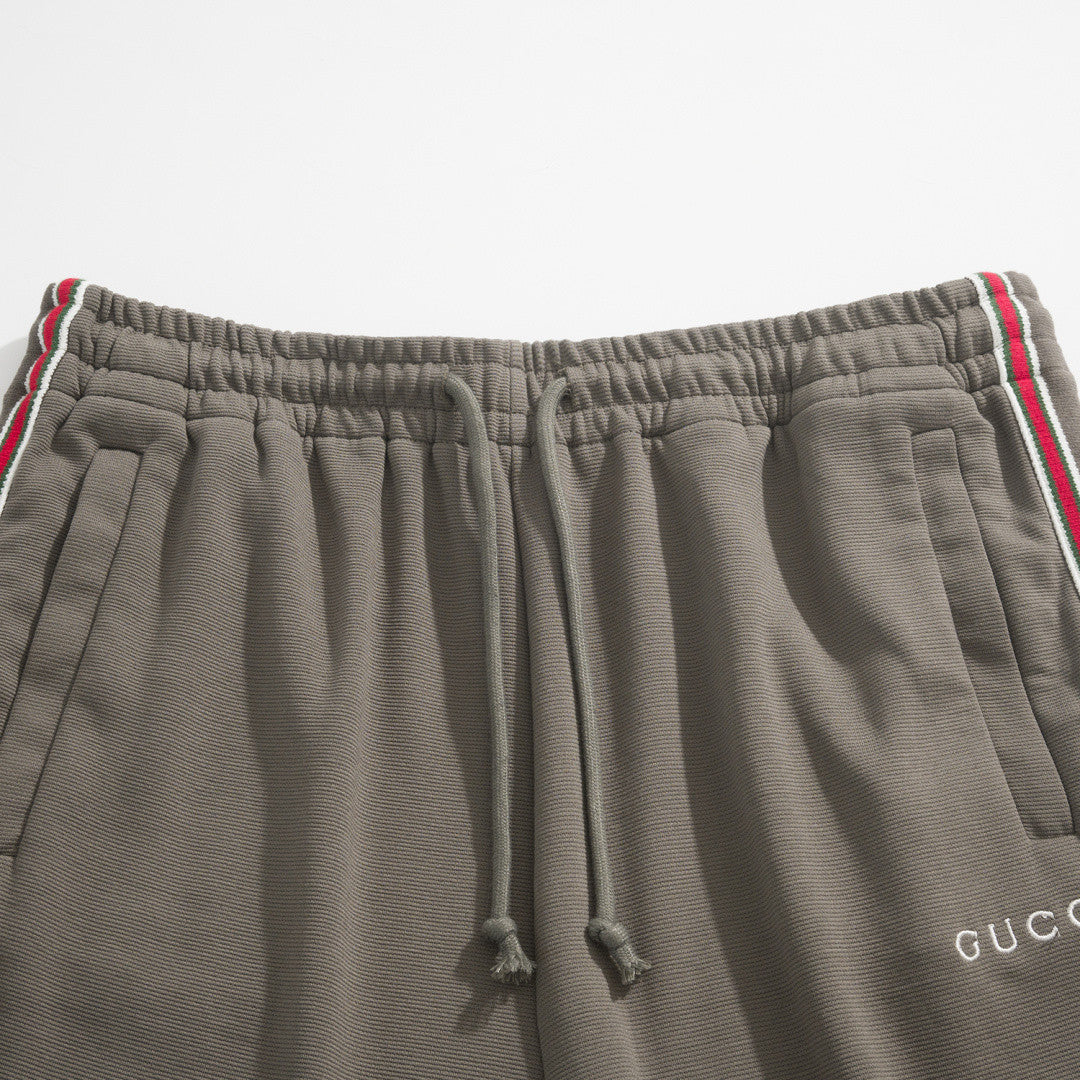 GUCCI Embroidered Logo Cotton Piqué Shorts #377960