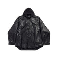 Balenciaga Men's And Women's Spring/Fall Fashion Casual Solid Color Logo Embroidered Hooded Oversized Zipper Long Sleeve Jacket Outerwear Jacket #78576