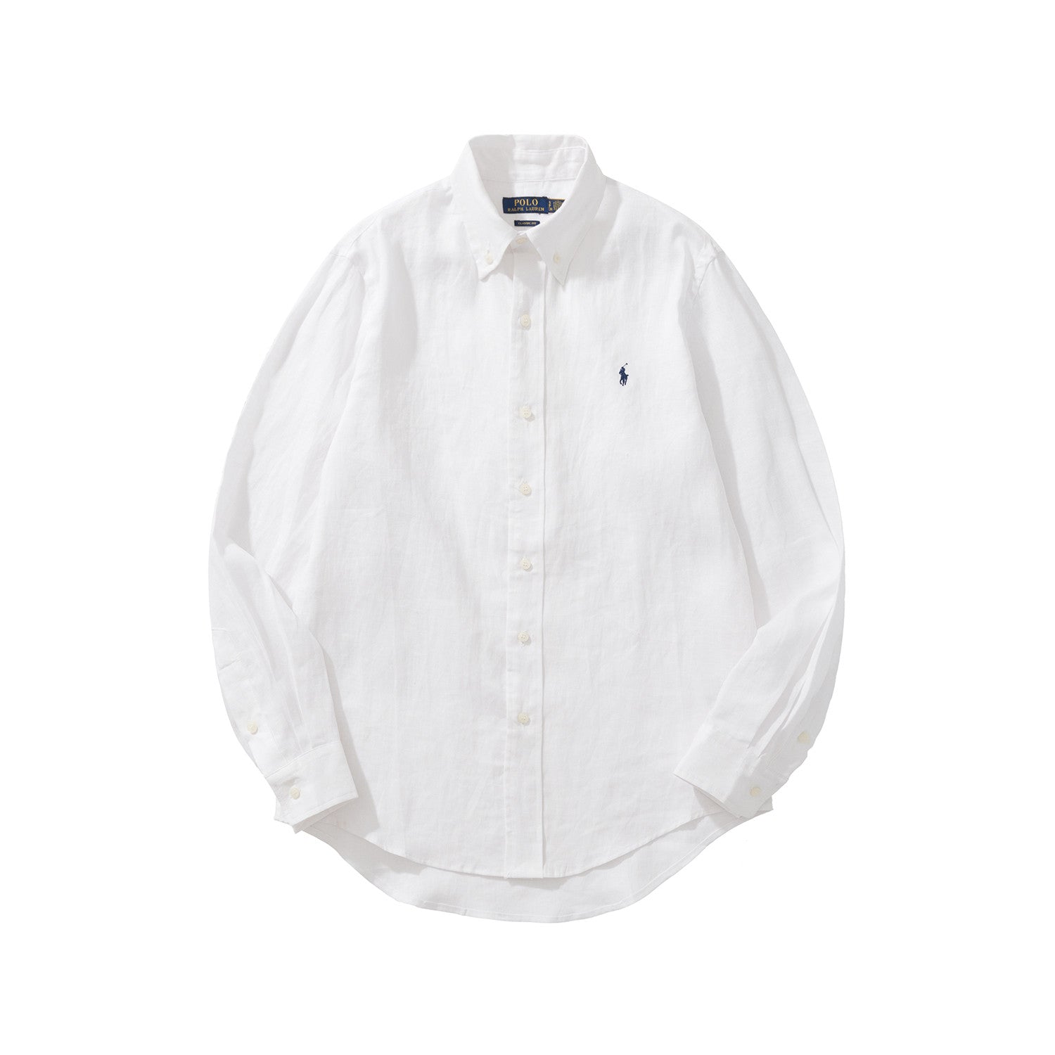 Ralph Lauren Men's Summer Solid Color Linen Fabric Single Breasted Long Sleeved Shirt #77822