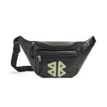 Balenciaga Explorer Men's Letter Print Zipper Closure Black Grained Cowhide Leather Single Shoulder Crossbody Belt Bag Bags #77711