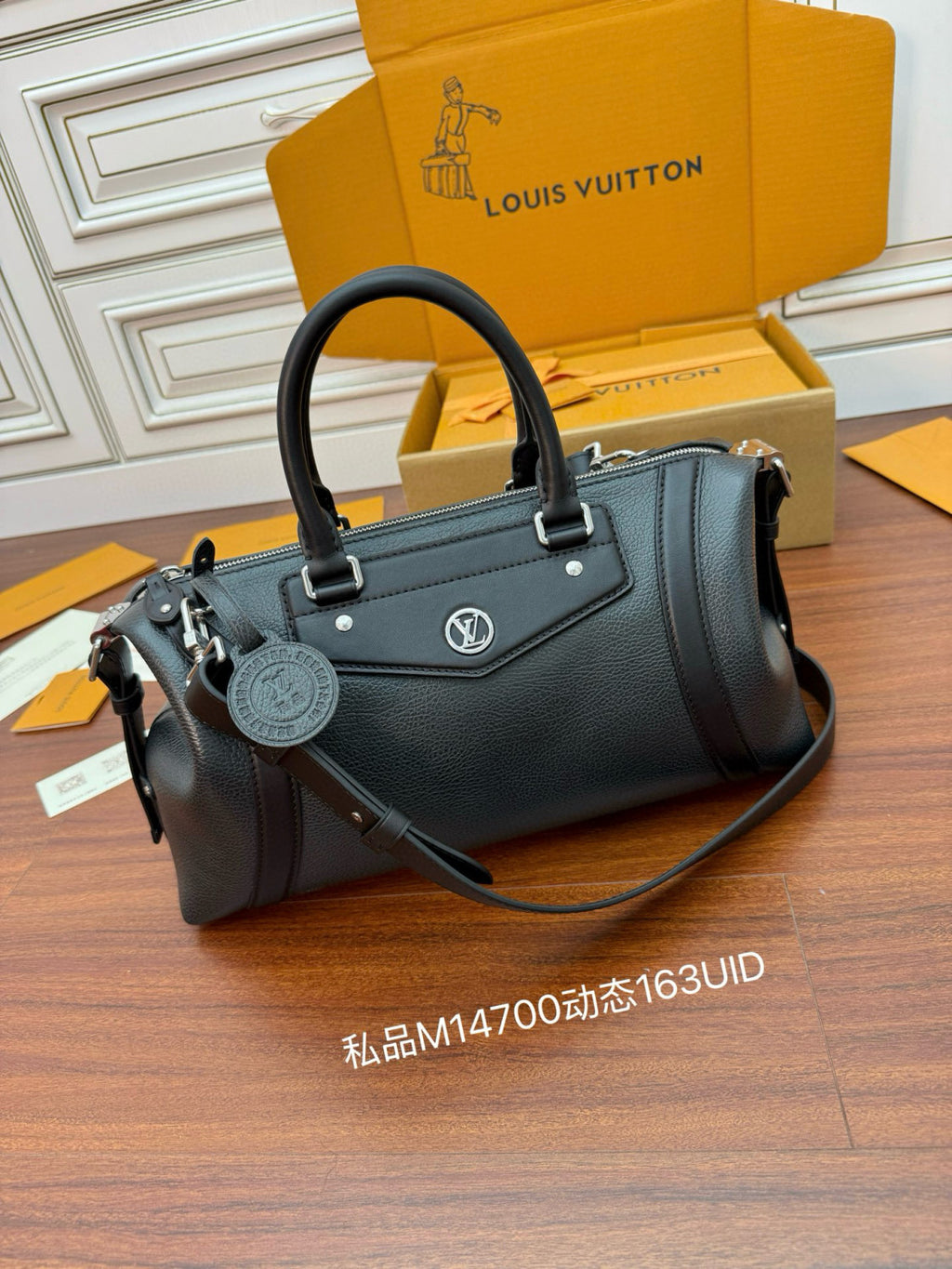 Louis Vuitton BIKER Women's Fashion Casual Metal Logo Badge Leather Adjustable Shoulder Strap Handbag Tote Bag Shoulder Bag Bags M26563 #78348