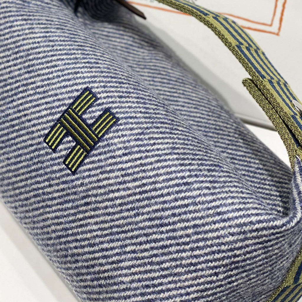 Hermes Classic Casual Color Block Canvas Tote Bag Makeup Bag Toiletry Bag Bags #78245