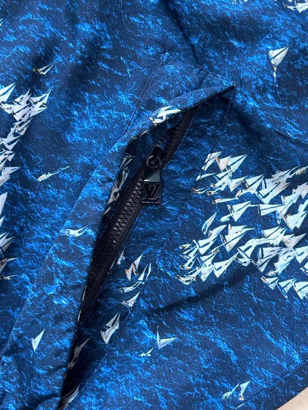 Louis Vuitton Men's Sailing Logo Printed Spring Solid Color Long Sleeve Hooded Windproof Jacket #77272