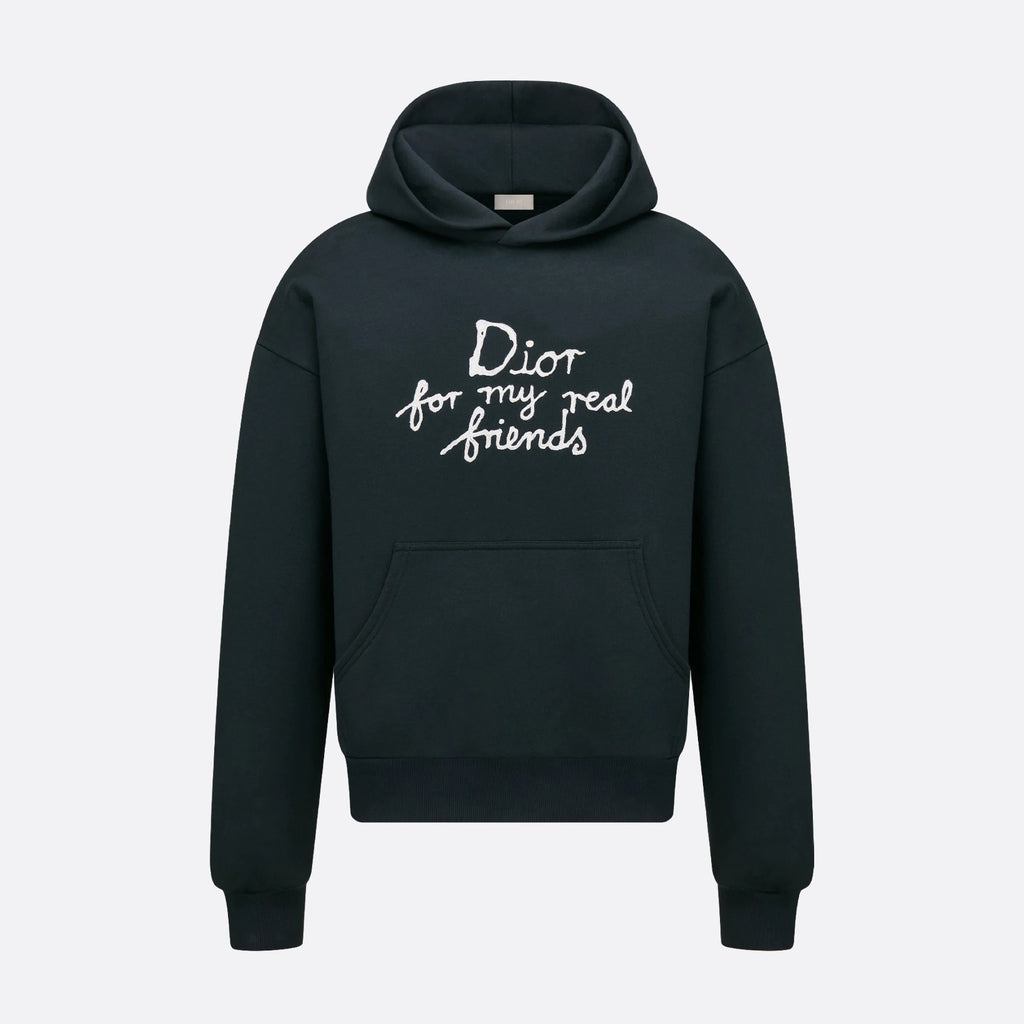 Dior Men's Spring and Autumn Solid Color Logo Letter Printed Hooded Loose Long Sleeve Sweatshirt #75443