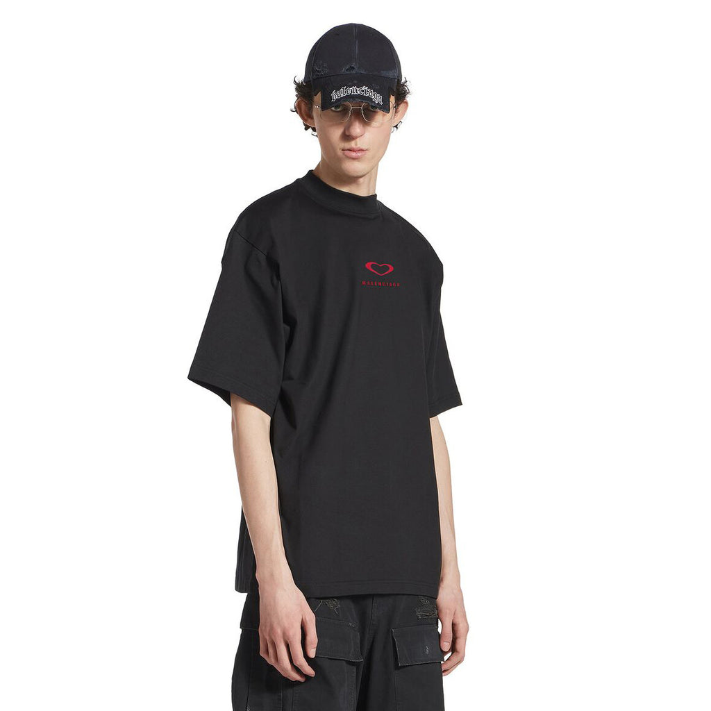 Balenciaga Men's And Women's Summer Fashion Casual Crew Neck Pullover Vintage Plain Weave Knit Short Sleeve T-Shirt with Elastic Waistband Logo Embroidered Shorts Suit Set #78535