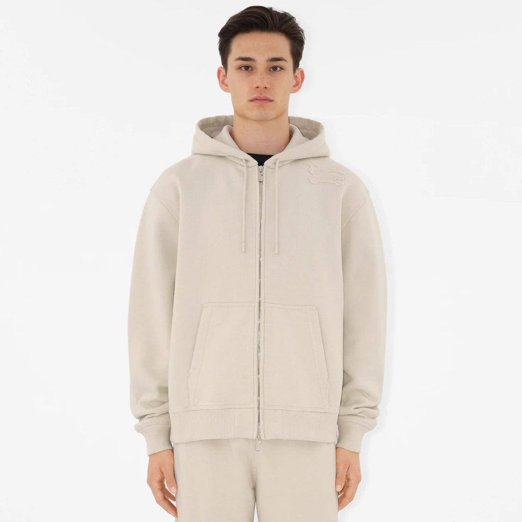 Burberry Men's Spring and Autumn Embroidery Pattern Printed Cotton Hooded Zipper Long Sleeve Jacket #74741
