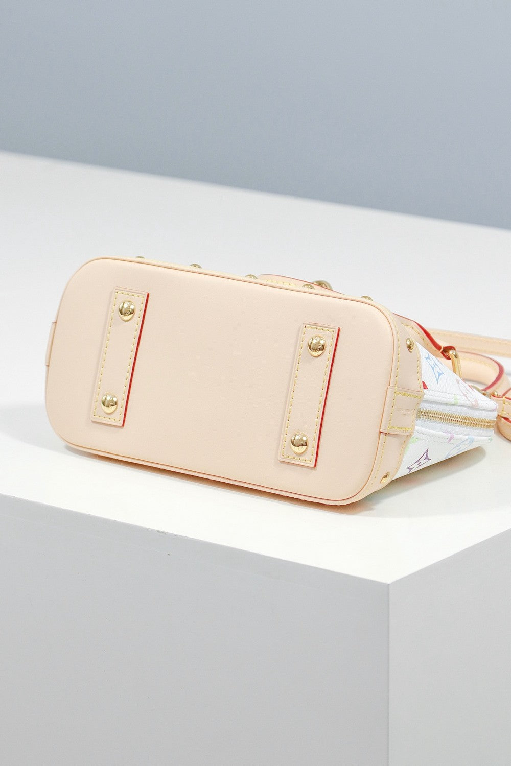 Louis Vuitton LV x TM ALMA BB Women's Letter Printed Zipper Closure Removable Shoulder Strap Calfskin Shoulder Crossbody Handbag Bag Bags #76676