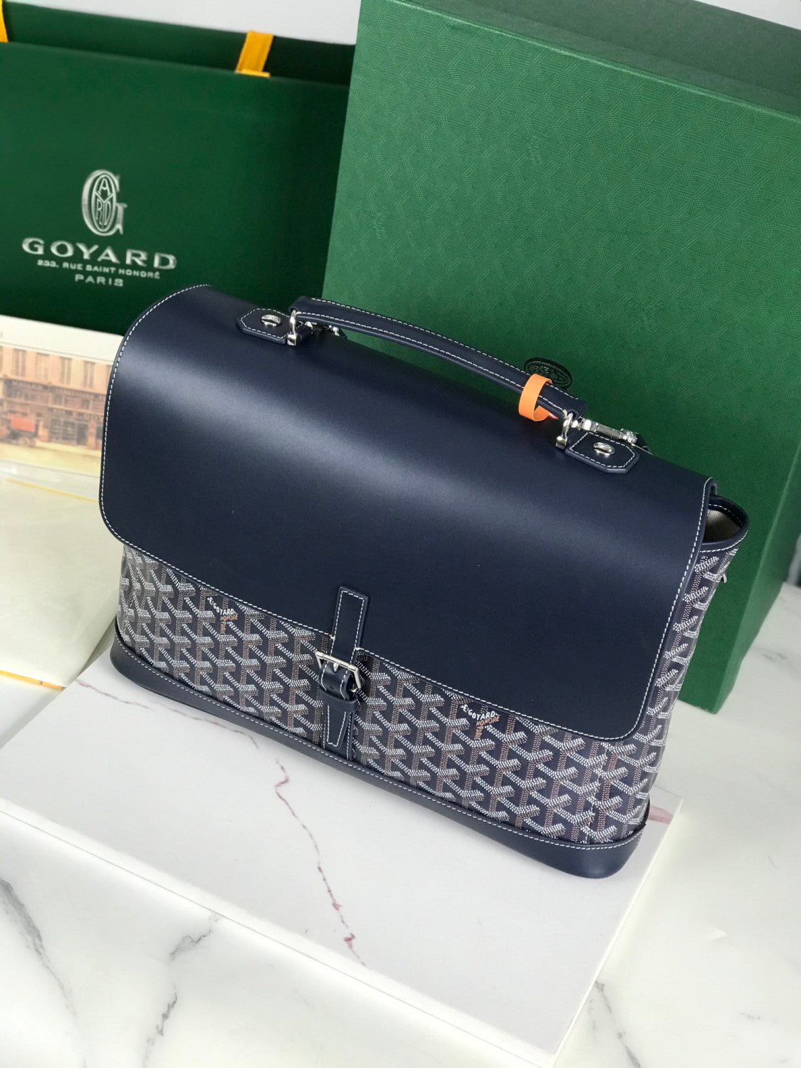 Goyard Citadin Messenger Bag Tote Briefcase With Detachable Shoulder Strap Box Smooth Calfskin Goyardine Cotton-linen Canvas Bag Bags #196799