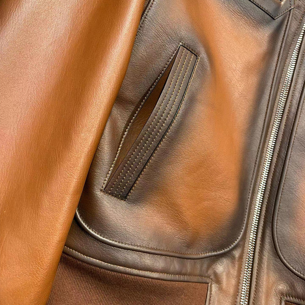 Berluti Long Sleeve Leather Jacket Ngvp #6375