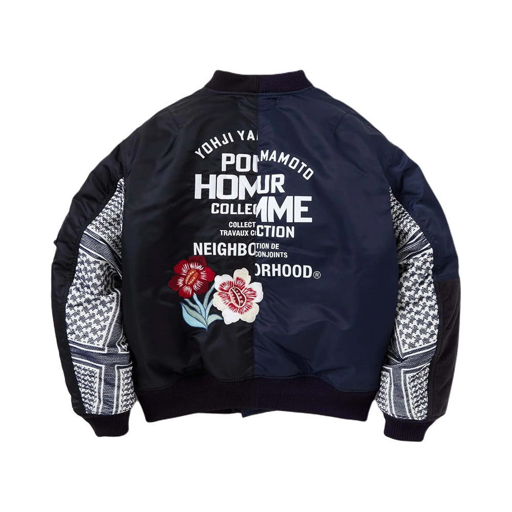 NEIGHBORHOOD x Yohji Yamamoto Men's Fall/Winter Joint Signature Labeling Short And Wide Design All Cowhide Slider #332621