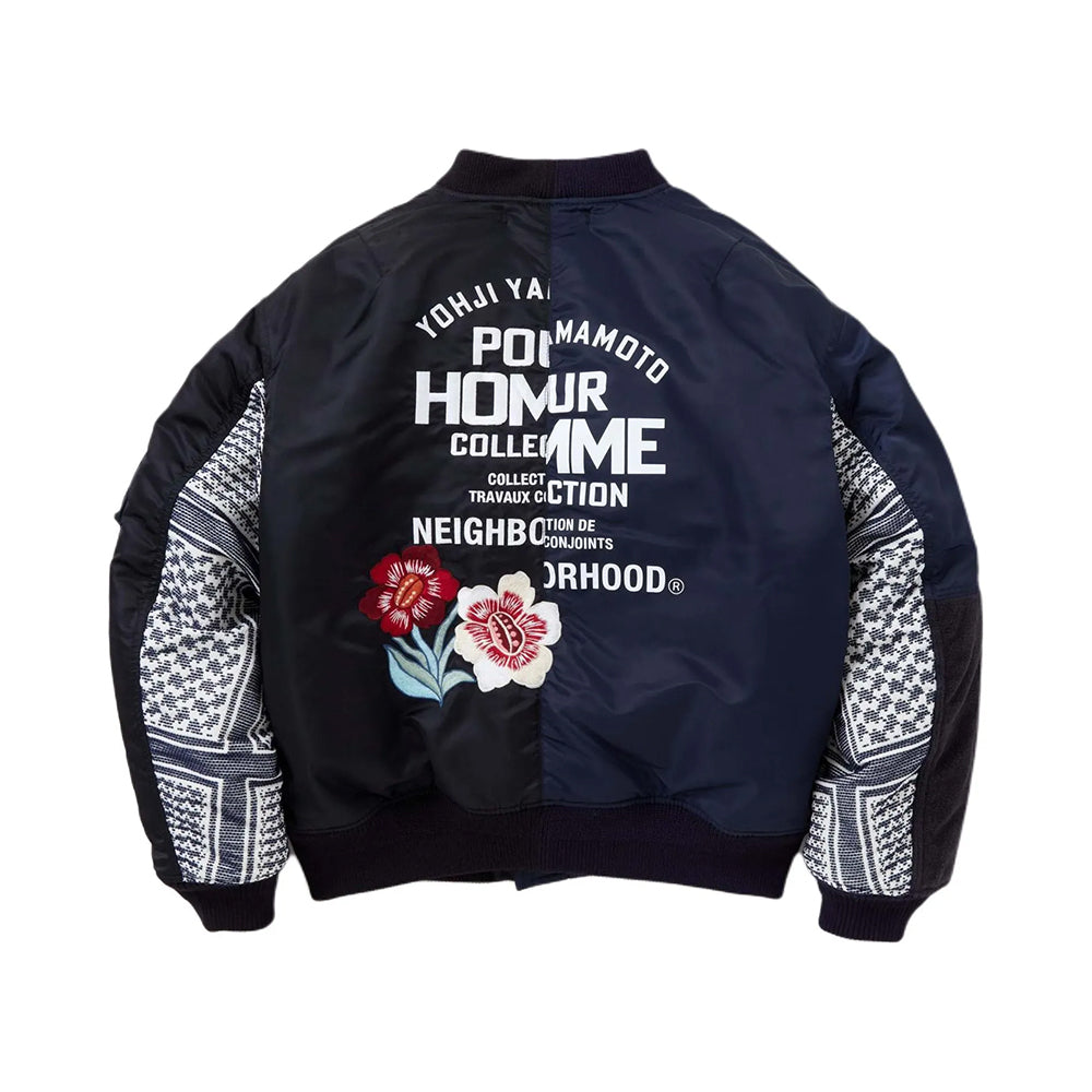 NEIGHBORHOOD x Yohji Yamamoto Men's Fall/Winter Joint Signature Labeling Short And Wide Design All Cowhide Slider #332621