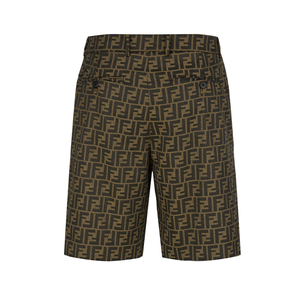 Fendi Men's Summer Solid Colour Letter Logo Print Bermuda Shorts Pants #75239