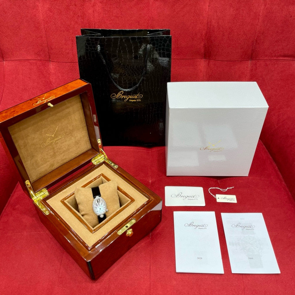 Breguet Reine De Naples Automatic Mechanical Movement Women's Watch Diamond Black Strap Luxury Watches  #71337