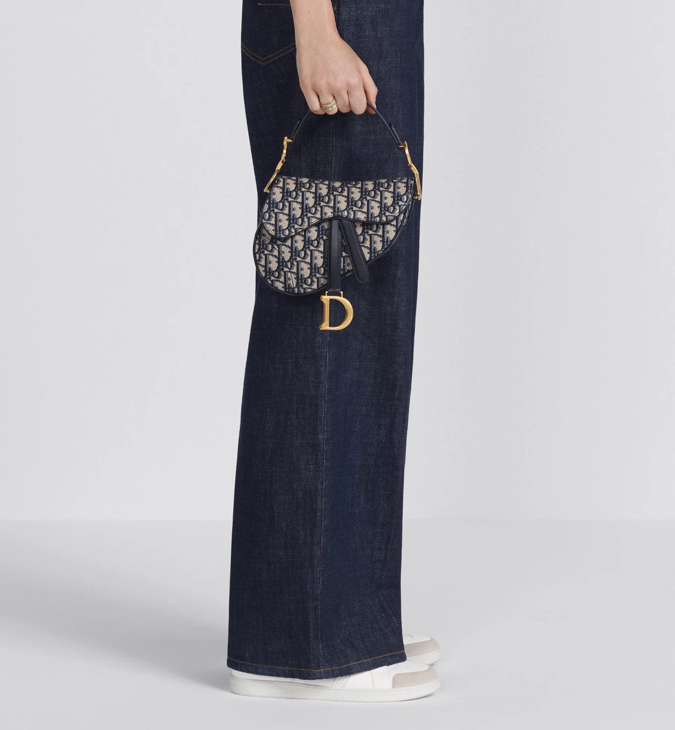 Dior Mini & Medium Saddle Bag With Shoulder Strap Blue Oblique Printed Fashion Exquisite Temperament Clutch Bag Crossbody Bag Bags M0455CBAA_M900 #81649
