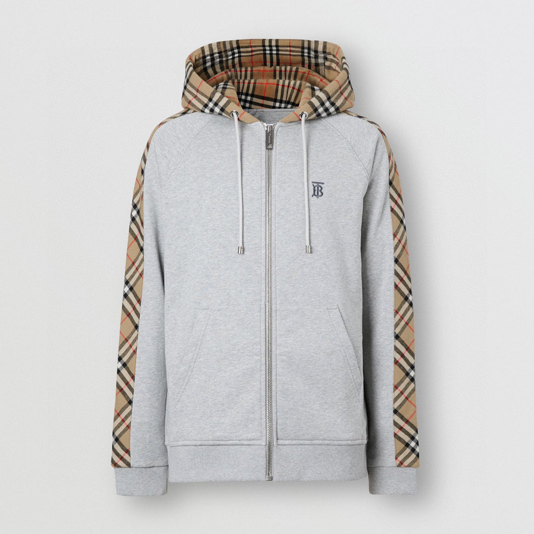 Burberry Men's Fall Plaid Zipper Hooded Sweatshirt Jacket #97312