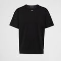 Prada Men's Spring/Summer Fashion Letter Logo Solid Color T-shirt Short sleeved Round Neck Casual Loose Comfortable Top  #99576