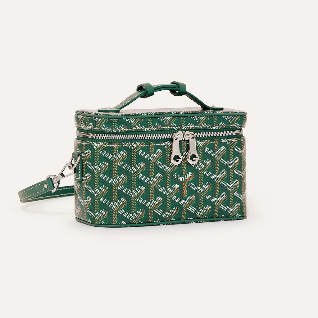 GOYARD MUSE Women's Fashion Classic Double Zip Closure Adjustable Strap Mini Makeup Bag Handbag Crossbody Bag Bags MUSEVAMINTY-09CL09P #79346