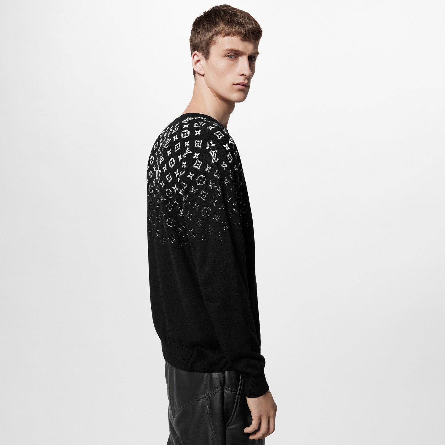 Louis Vuitton Men's Spring and Fall Gradient Logo Printed Round Neck Cotton Pullover Sweatshirt #98968