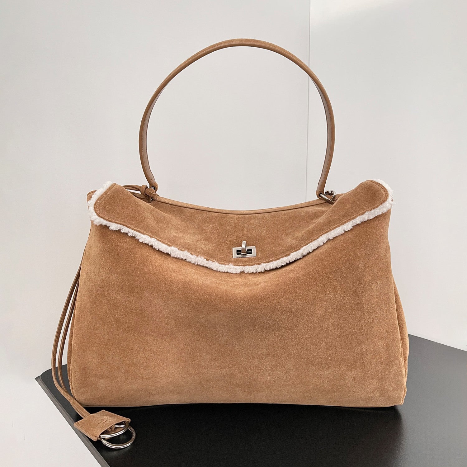 Balenciaga Rodeo Large Handbag Women's Men's Solid Fashion Leather Contour Gold Silver Metal Accessories Bags 7897442AA4V2621 Ngvp #1584