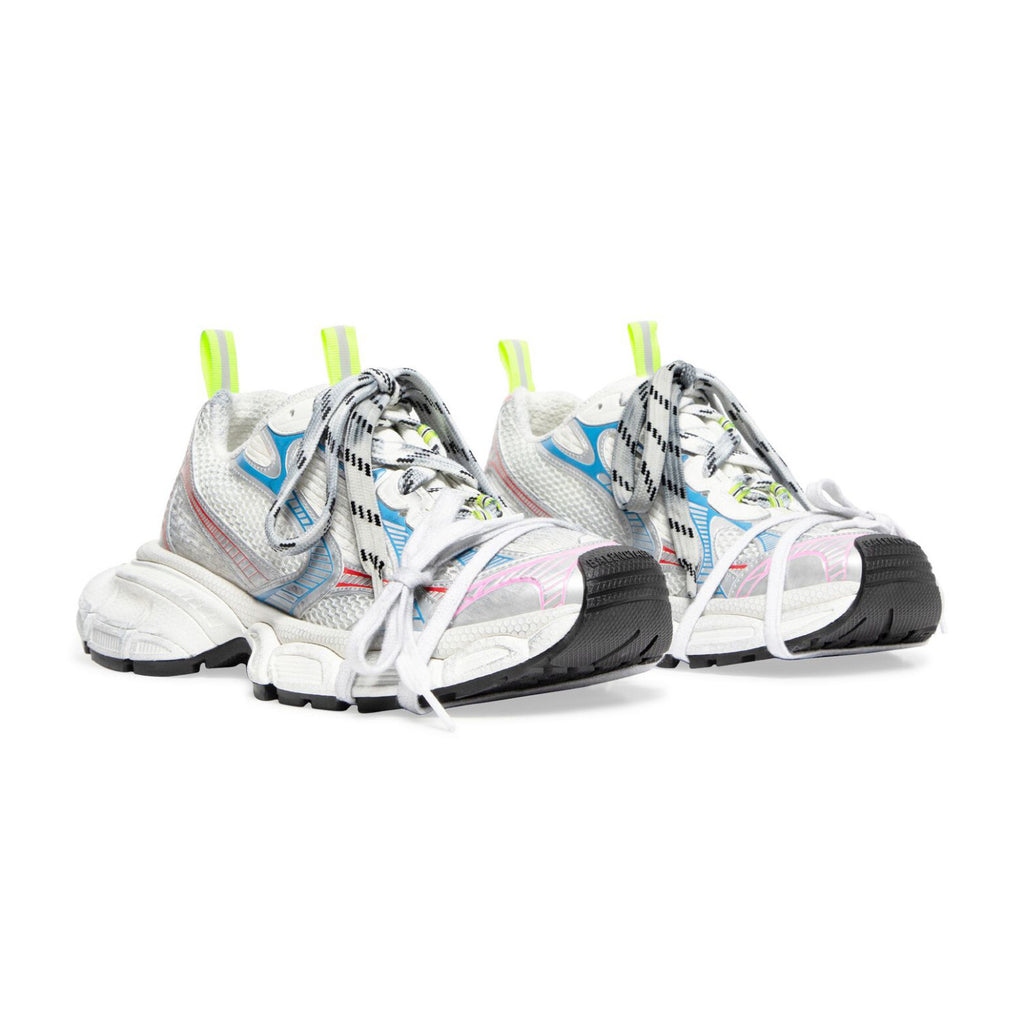 Balenciaga 3XL Men's And Women's Spring/Summer Fashion Casual Drawstring Lace Up Round Toe Mesh Fabric Distressed Low Top Color Blocked Sneakers Shoes #78262